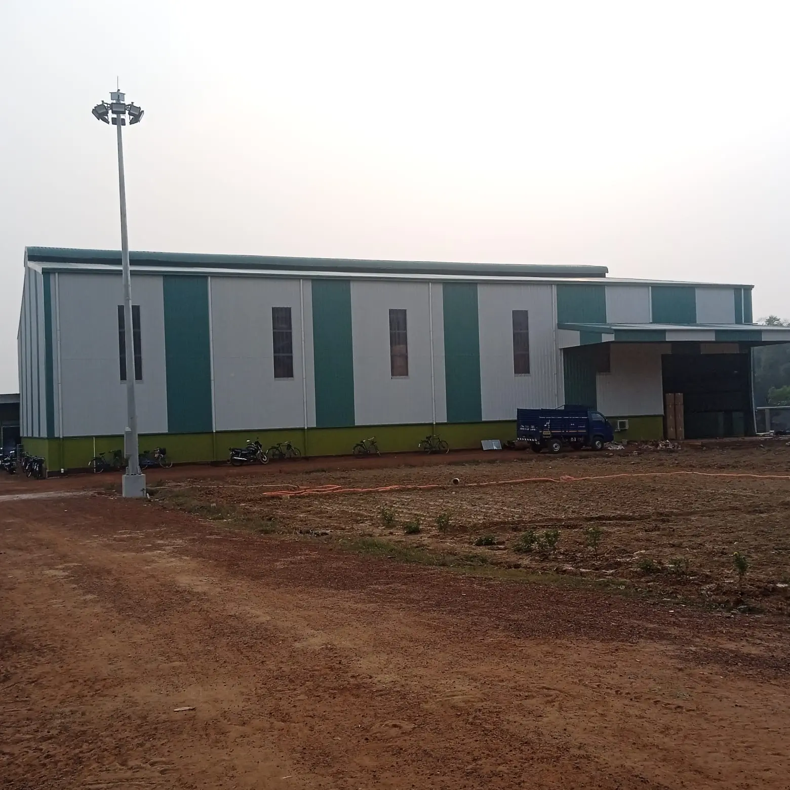 12 meter industrial prefabricated shed with roofing and cladding by CND Engineering